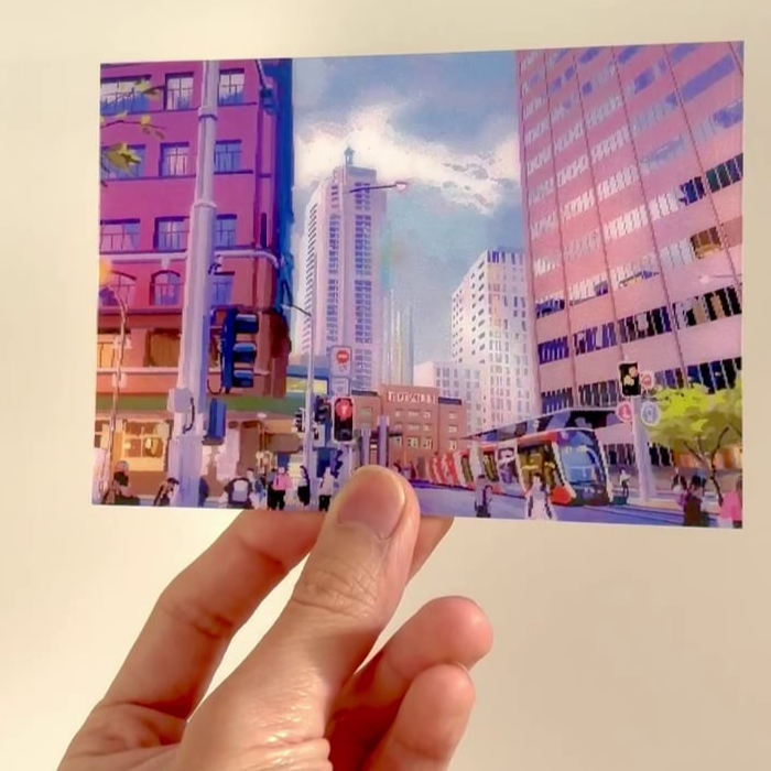 Disappearing Duck Series II - "Duck it the City!! " Mini Lenticular Card