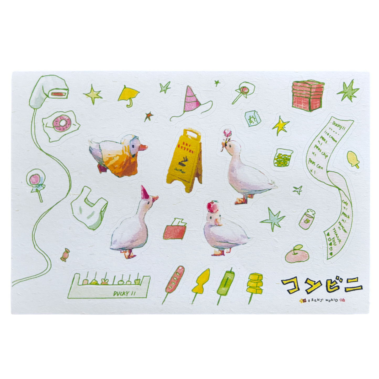 Duck Stickers - Konbini Time!