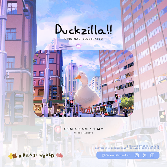 Duck Fridge Magnets-Duckzilla!!