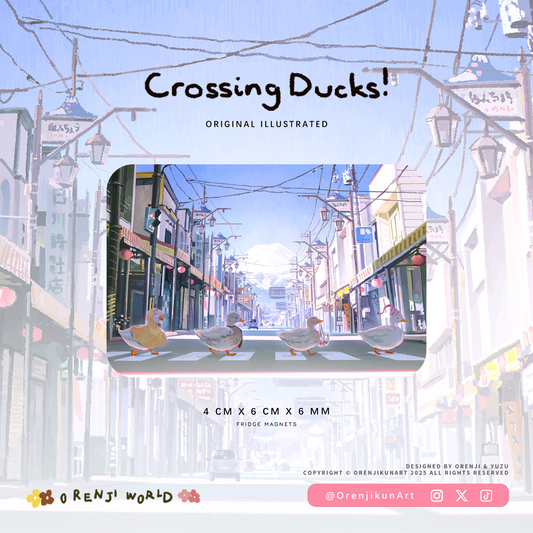 Duck Fridge Magnets- Crossing Duck