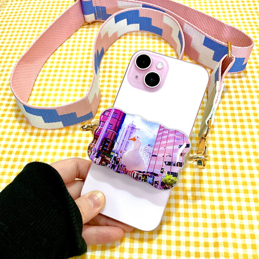 Cross body phone strap-Duckzilla