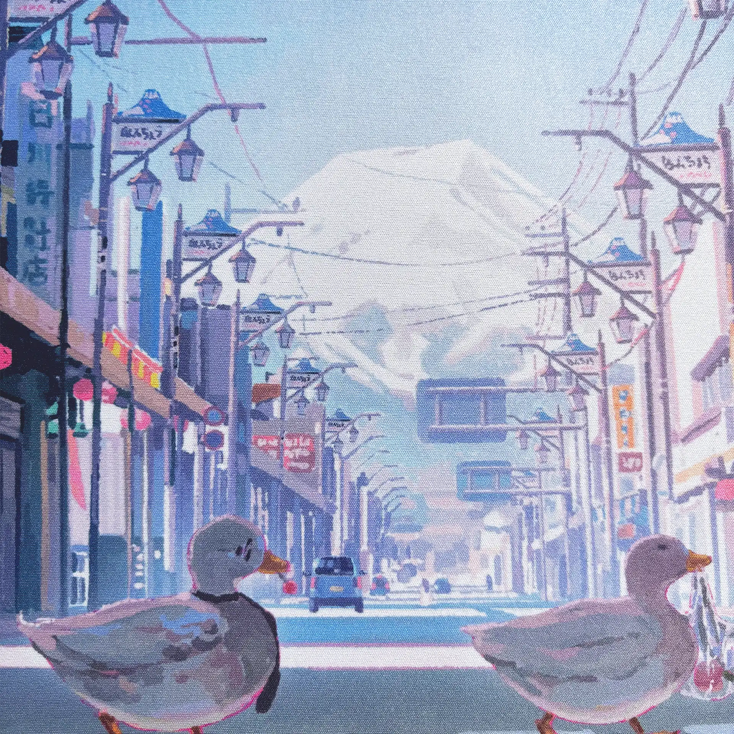 8am Honcho Street, Fujiyoshida 🌸 Deskmat