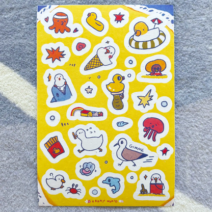 Duck Sticker - Beach Time!