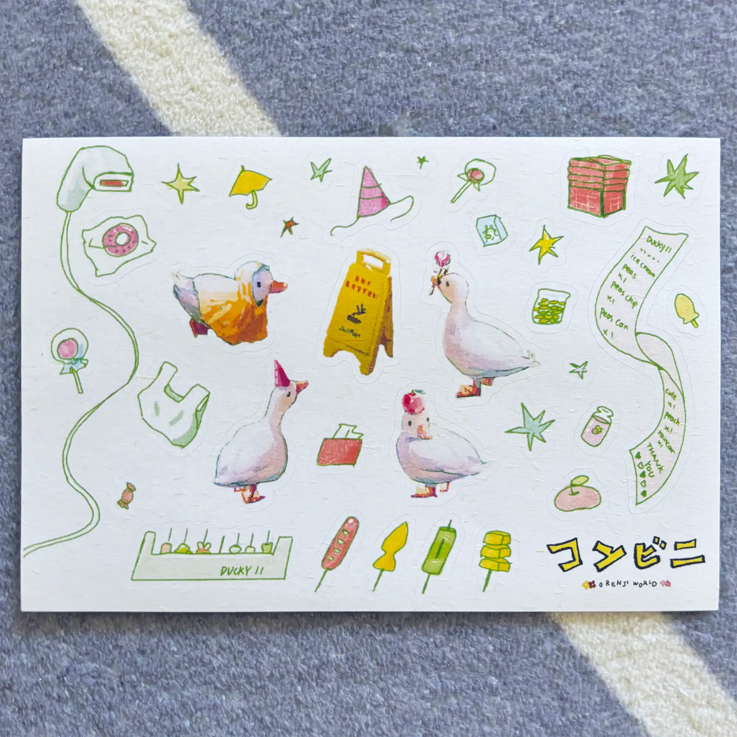 Duck Stickers - Konbini Time!