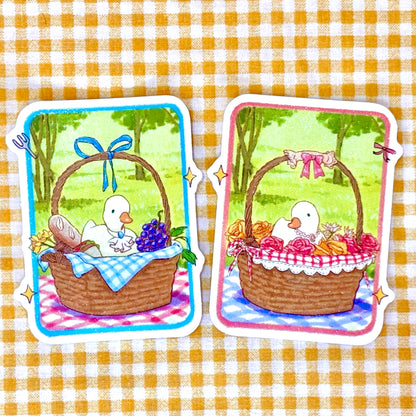 Duck Stickers - picnic time!