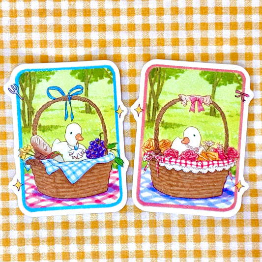 Duck Stickers - picnic time!