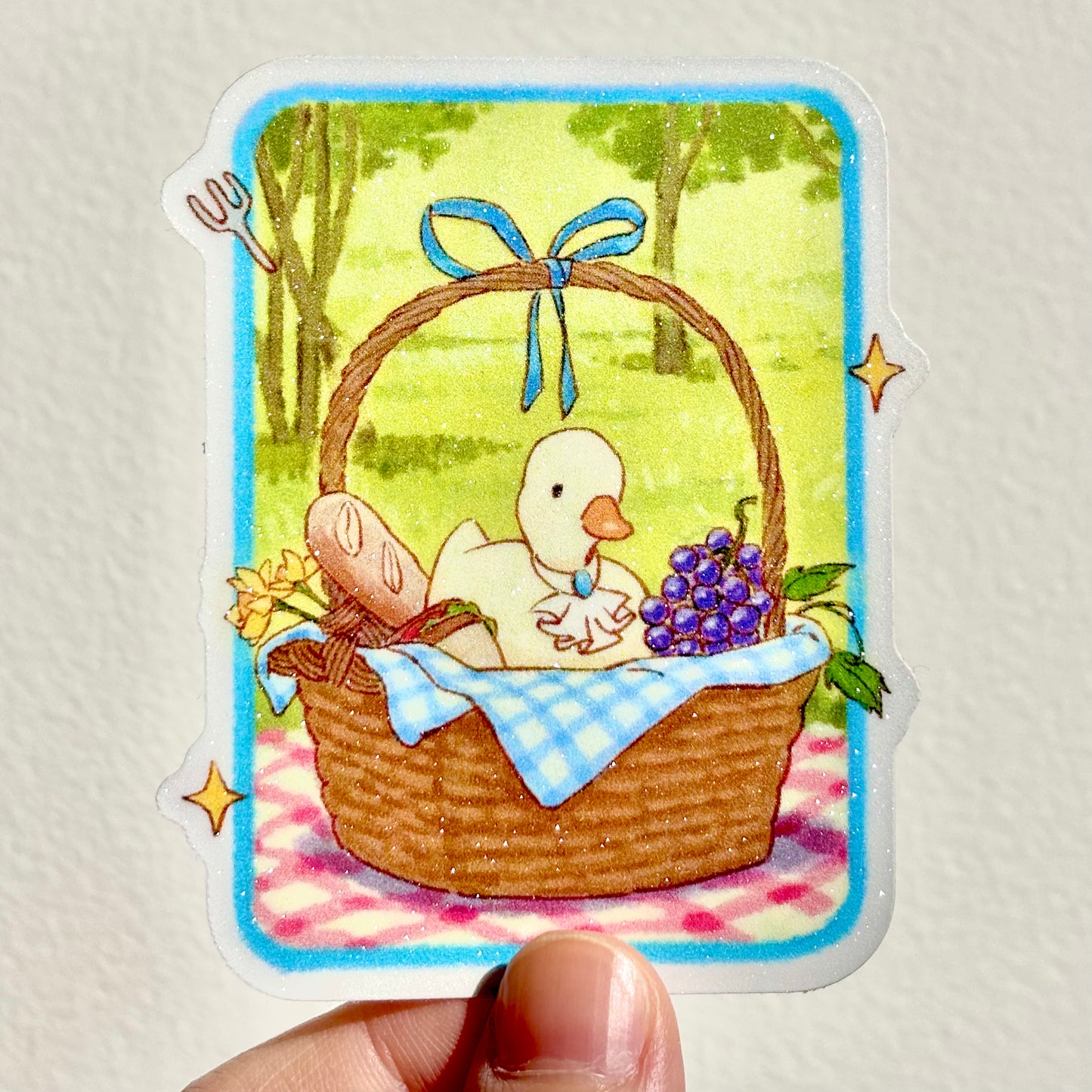 Duck Stickers - picnic time!
