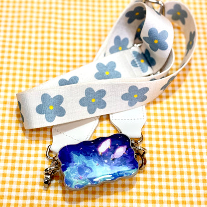 Cross body phone strap-Ducks & Flowers