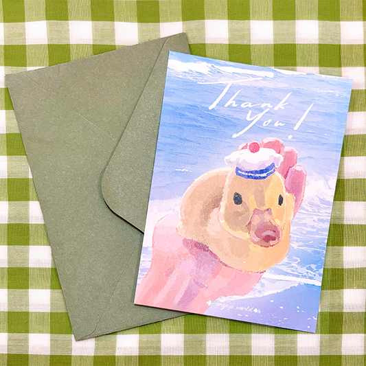 Double-sided postcard with envelope