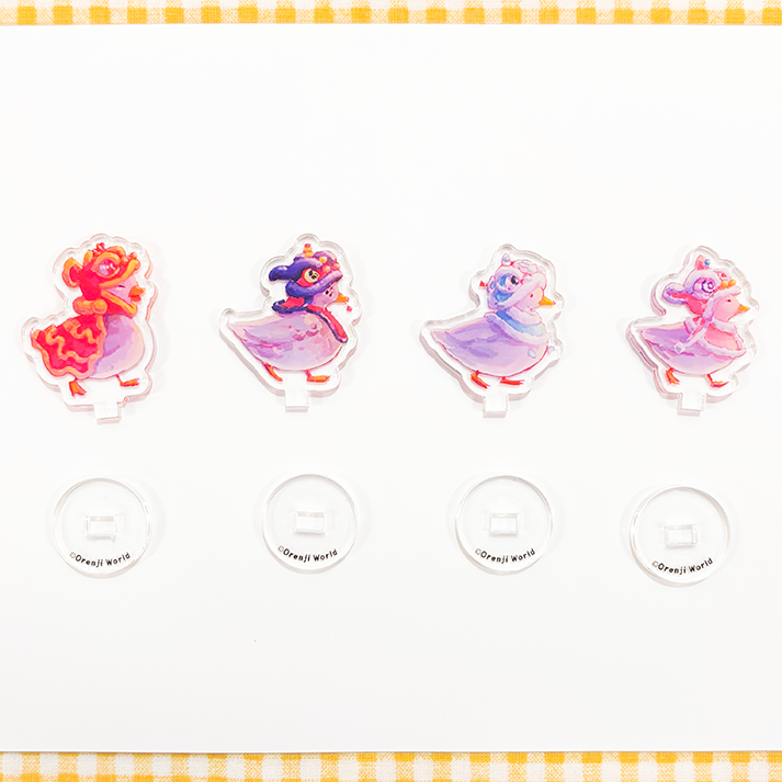 Crossing Duck! - lion dancing! 3cm arcylic stands
