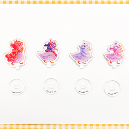 Crossing Duck! - lion dancing! 3cm arcylic stands