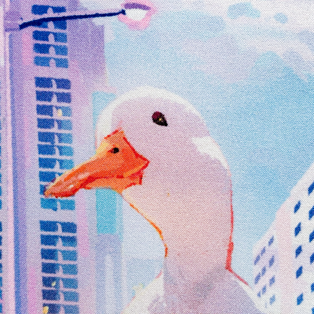 Duck in the City Desk Mat