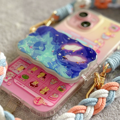 Ducks & Flowers cross body phone strap