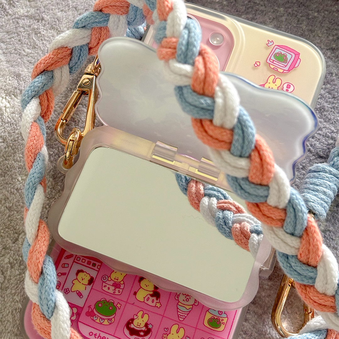 Ducks & Flowers cross body phone strap
