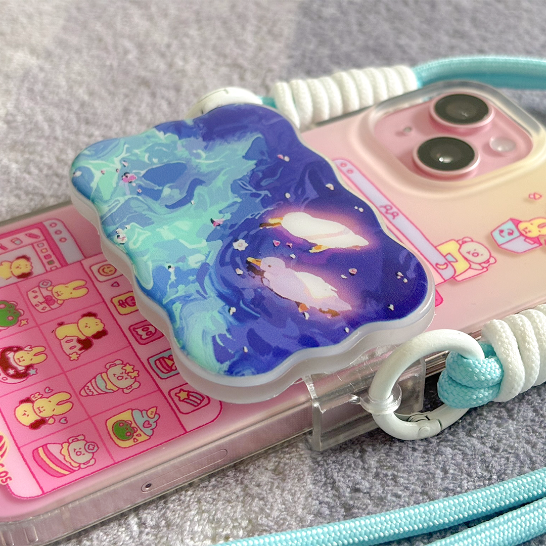Ducks & Flowers cross body phone strap