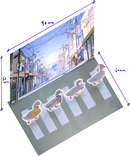 8am Honcho Street, Fujiyoshida 🌸 9cm Acrylic Stand
